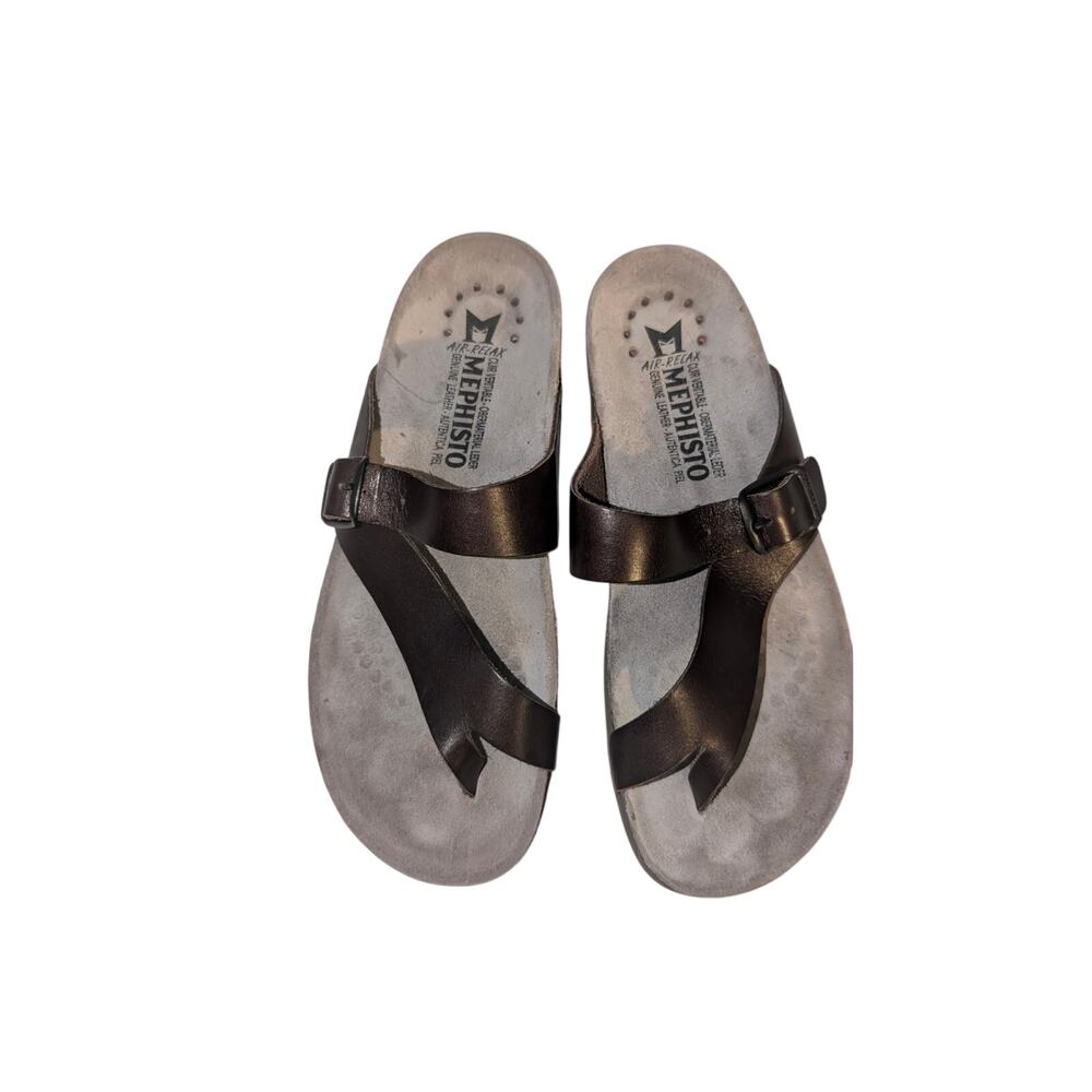 Mephisto Brown Leather Criss Cross Comfort Sandals Size 6.5